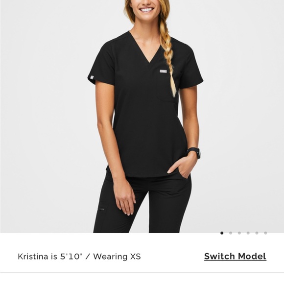 Figs scrub top, like new - Picture 3 of 4